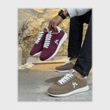 حذاء سنيكرز رجالى فوندي جلد إسكاي مستورد ونعل PVC حقن الوان متعددة جميع المواسم من لابتوب - k210