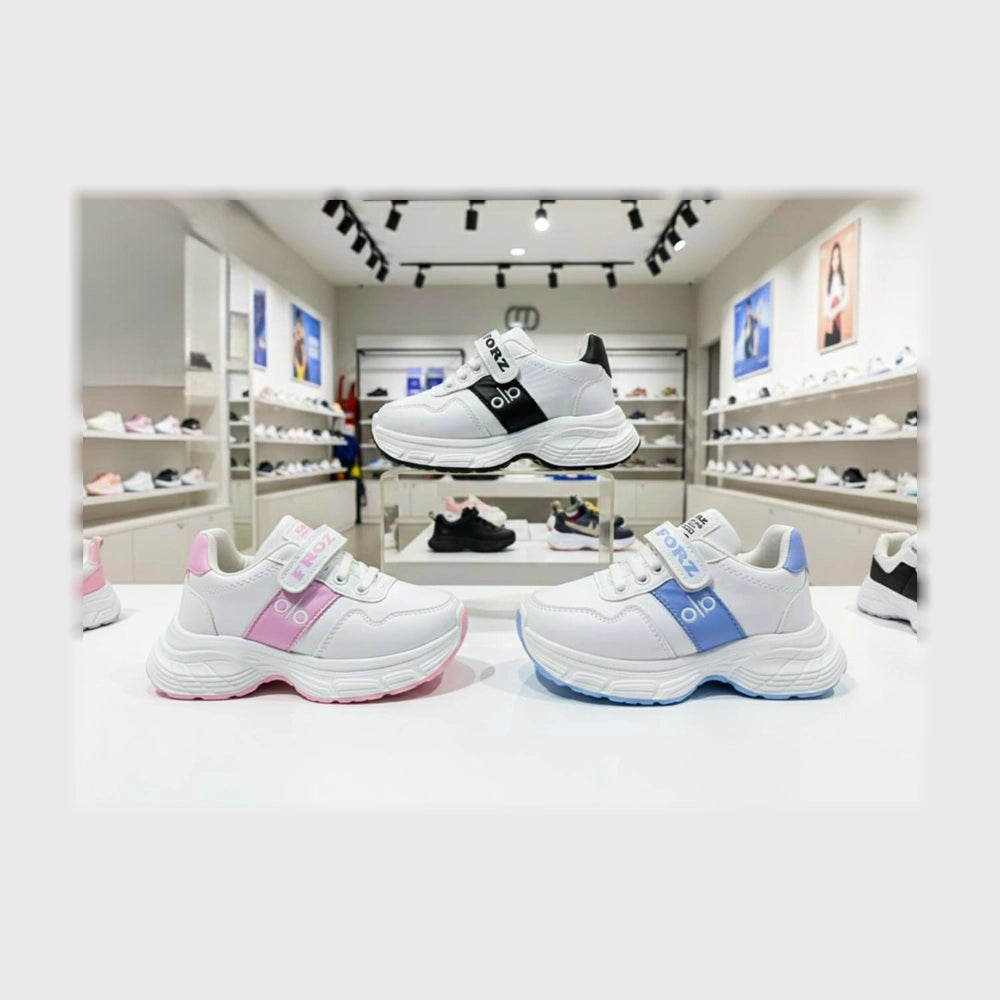 حذاء سنيكرز اولادى فوندي جلد إسكاي مستورد ونعل PVC حقن الوان متعددة جميع المواسم من ال وحيد - k845