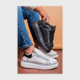 حذاء سنيكرز رجالى فوندي خيط مستورد ونعل PVC حقن الوان متعدده كل المواسم من باريس - lx-30