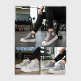 حذاء سنيكرز حريمى فوندي جلد إسكاي مستورد ونعل PVC حقن الوان متعددة جميع المواسم من توب تو - m-41