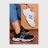 حذاء سنيكرز حريمى فوندي خيط مستورد ونعل PVC حقن الوان متعددة كل المواسم من طوكيو - nb-2x