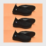 حذاء سنيكرز حريمى فوندي تريكو خيط مستورد ونعل PVC حقن اسود جميع المواسم من باندا - pp303