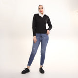 بنطلون سكيني جينز مقطع