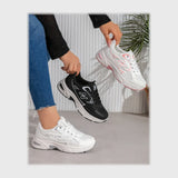 حذاء سنيكرز حريمى فوندي جلد إسكاي مستورد ونعل PVC حقن الوان متعددة جميع المواسم من إس آند كيه يويو ميكس - r-2022nbs