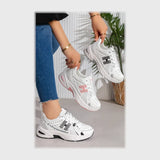 حذاء سنيكرز حريمى فوندي جلد إسكاي مستورد ونعل PVC حقن الوان متعددة جميع المواسم من إس آند كيه يويو ميكس - r-2039nbs