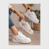 حذاء سنيكرز حريمى فوندي جلد إسكاي مستورد ونعل PVC حقن الوان متعددة جميع المواسم من إس آند كيه يويو ميكس - r-4144nl