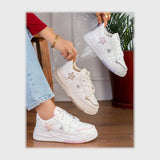 حذاء سنيكرز حريمى فوندي جلد إسكاي مستورد ونعل PVC حقن الوان متعددة جميع المواسم من إس آند كيه يويو ميكس - r-4165nl