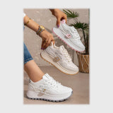 حذاء سنيكرز حريمى فوندي جلد إسكاي مستورد ونعل PVC حقن الوان متعددة جميع المواسم من إس آند كيه يويو ميكس - r-4223as