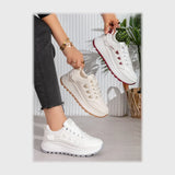 حذاء سنيكرز حريمى فوندي جلد إسكاي مستورد ونعل PVC حقن الوان متعددة جميع المواسم من إس آند كيه يويو ميكس - r-4236as