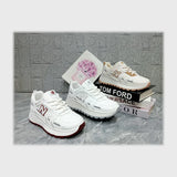 حذاء سنيكرز حريمى فوندي جلد إسكاي مستورد ونعل PVC حقن الوان متعددة جميع المواسم من إس آند كيه يويو ميكس - r-4239as