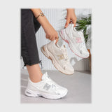 حذاء سنيكرز حريمى فوندي جلد إسكاي مستورد ونعل PVC حقن الوان متعددة جميع المواسم من إس آند كيه يويو ميكس - r-6014nbs