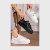 حذاء سنيكرز حريمى فوندي جلد إسكاي مستورد ونعل PVC حقن الوان متعددة جميع المواسم من إس آند كيه يويو ميكس - r-6048