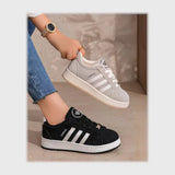 حذاء سنيكرز حريمى فوندي جلد إسكاي مستورد ونعل PVC حقن الوان متعددة جميع المواسم من إس آند كيه يويو ميكس - r-6058ko