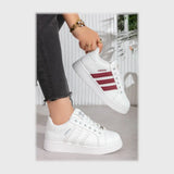 حذاء سنيكرز حريمى فوندي جلد إسكاي مستورد ونعل PVC حقن الوان متعددة جميع المواسم من إس آند كيه يويو ميكس - r-6065ko