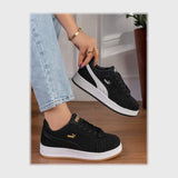 حذاء سنيكرز حريمى فوندي جلد إسكاي مستورد ونعل PVC حقن الوان متعددة جميع المواسم من إس آند كيه يويو ميكس - r-6077ko