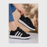 حذاء سنيكرز حريمى فوندي جلد إسكاي مستورد ونعل PVC حقن الوان متعددة جميع المواسم من إس آند كيه يويو ميكس - r-6091ko