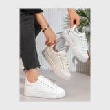 حذاء سنيكرز حريمى فوندي جلد إسكاي مستورد ونعل PVC حقن الوان متعددة جميع المواسم من إس آند كيه يويو ميكس - r-6134