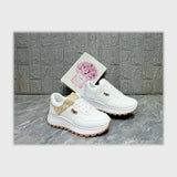 حذاء سنيكرز حريمى فوندي جلد إسكاي مستورد ونعل PVC حقن الوان متعددة جميع المواسم من إس آند كيه يويو ميكس - r-6145as