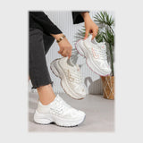 حذاء سنيكرز حريمى فوندي جلد إسكاي مستورد ونعل PVC حقن الوان متعددة جميع المواسم من إس آند كيه يويو ميكس - r-673kn