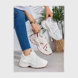 حذاء سنيكرز حريمى فوندي جلد إسكاي مستورد ونعل PVC حقن الوان متعددة جميع المواسم من إس آند كيه يويو ميكس - r-682kn