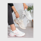 حذاء سنيكرز حريمى فوندي جلد إسكاي مستورد ونعل PVC حقن الوان متعددة جميع المواسم من إس آند كيه يويو ميكس - r-688nbs