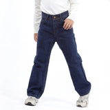 بنطلون جينز وايد ليج اولادي جينز رباعيه قطن 100 % ازرق غامق جميع المواسم من ايجي وير جينز - rgc03-366-dark-blue