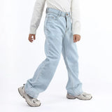 بنطلون جينز وايد ليج اولادي جينز رباعيه قطن 100 % ازرق فاتح جميع المواسم من ايجي وير جينز - rgc03-366-light-blue