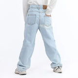 بنطلون جينز وايد ليج اولادي جينز رباعيه قطن 100 % ازرق فاتح جميع المواسم من ايجي وير جينز - rgc03-366-light-blue