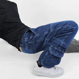 بنطلون ريجيولار رجالي جينز رباعية قطن 100% كحلي غامق جميع المواسم من إيجي وير جينز - rgm04-461-dark blue