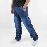 بنطلون ريجيولار رجالي جينز رباعية قطن 100% كحلي غامق جميع المواسم من إيجي وير جينز - rgm04-461-dark blue