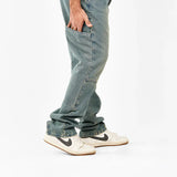 بنطلون ريجيولار رجالي جينز رباعية قطن 100% كحلي زيتي جميع المواسم من إيجي وير جينز - rgm05-456-olive blue