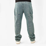 بنطلون ريجيولار رجالي جينز رباعية قطن 100% كحلي زيتي جميع المواسم من إيجي وير جينز - rgm05-456-olive blue