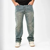 بنطلون ريجيولار رجالي جينز رباعية قطن 100% كحلي زيتي جميع المواسم من إيجي وير جينز - rgm05-456-olive blue