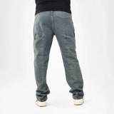 بنطلون ريجيولار رجالي جينز رباعية قطن 100% كحلي نحاسي جميع المواسم من إيجي وير جينز - rgm05-456-washed blue