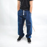 بنطلون شروال رجالي جينز رباعية قطن 100% كحلي غامق جميع المواسم من إيجي وير جينز - rxm01-436-dark blue