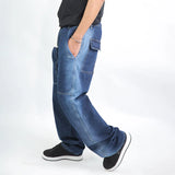 بنطلون شروال رجالي جينز رباعية قطن 100% كحلي غامق جميع المواسم من إيجي وير جينز - rxm01-436-dark blue