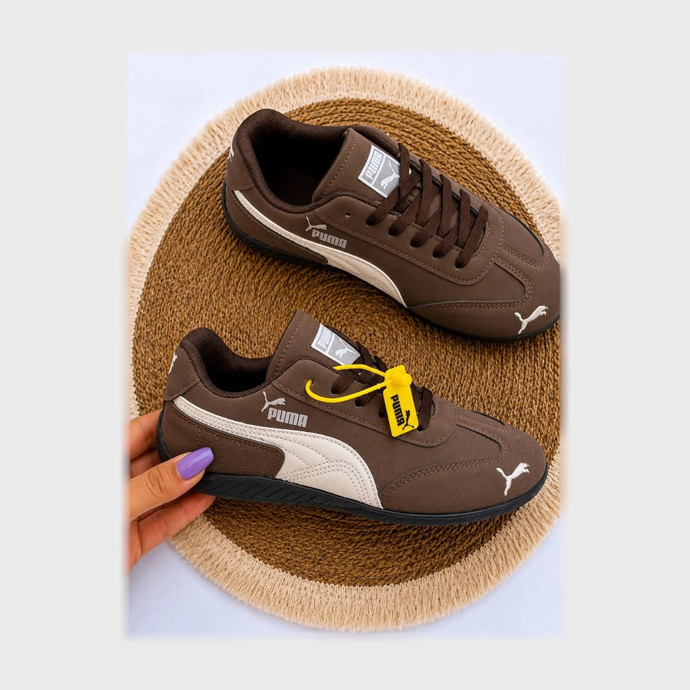 حذاء سنيكرز حريمى فوندي جلد إسكاي مستورد ونعل PVC حقن الوان متعددة جميع المواسم من ذا بيست - s-305