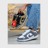 حذاء سنيكرز رجالى فوندي جلد إسكاي مستورد ونعل PVC حقن الوان متعددة جميع المواسم من لابتوب - sb78