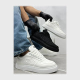 حذاء سنيكرز رجالى فوندي جلد إسكاي مستورد ونعل PVC حقن الوان متعددة كل المواسم من ستوك - sk-877