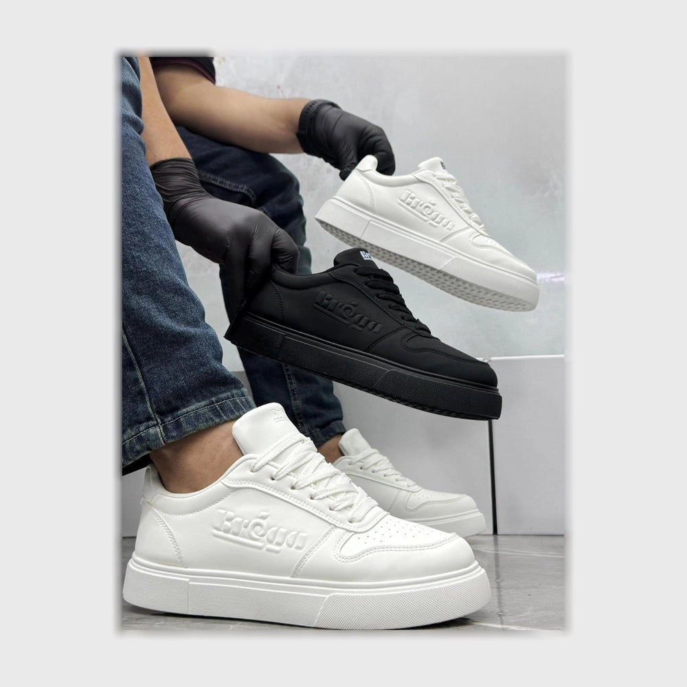 حذاء سنيكرز رجالى فوندي جلد إسكاي مستورد ونعل PVC حقن الوان متعددة Stock Shoes من ستوك - sk-885