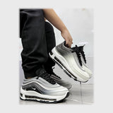 حذاء سنيكرز حريمى فوندي جلد إسكاي مستورد ونعل PVC حقن الوان متعددة Stock Shoes من ستوك - sk-900