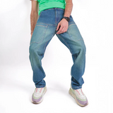 بنطلون سلم رجالي جينز رباعية 98% قطن 2% ليكرا كحلي زيتي جميع المواسم من إيجي وير جينز - slm05-433-olive blue