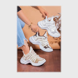 حذاء سنيكرز حريمى فوندي إسكاي مستورد ونعل PVC حقن الوان متعددة جميع المواسم من ان ستايل - sr104