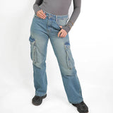 بنطلون كارجو حريمي جينز رباعيه قطن 100 % نحاسي جميع المواسم من ايجي وير جينز - stw03-450-copper