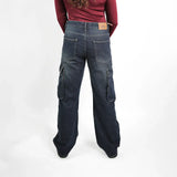 بنطلون كارجو حريمي جينز رباعيه قطن 100 % كحلي زيتي جميع المواسم من ايجي وير جينز - stw03-450-oliveblue