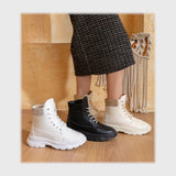 حذاء هاف بوت حريمى فوندي جلد إسكاي مستورد ونعل PVC حقن الوان متعددة شتوى من اكس تو - t-486