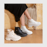 حذاء هاف بوت حريمى فوندي جلد إسكاي مستورد ونعل PVC حقن الوان متعددة شتوى من اكس تو - t-502