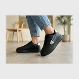 حذاء سنيكرز حريمى فوندي جلد إسكاي مستورد ونعل PVC حقن الوان متعددة جميع المواسم من ال وحيد - v-337
