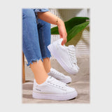 حذاء سنيكرز حريمى فوندي خيط مستورد ونعل PVC حقن الوان متعدده كل المواسم من باريس - w-2