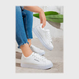 حذاء سنيكرز حريمى فوندي خيط مستورد ونعل PVC حقن الوان متعددة كل المواسم من باريس - w-5